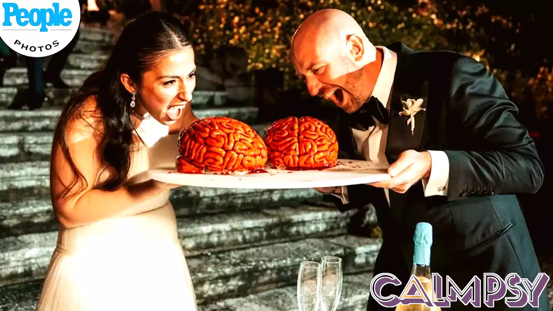 Unique Brain Cake Captivates Wedding Guests, Celebrating Bride's Love for Psychology